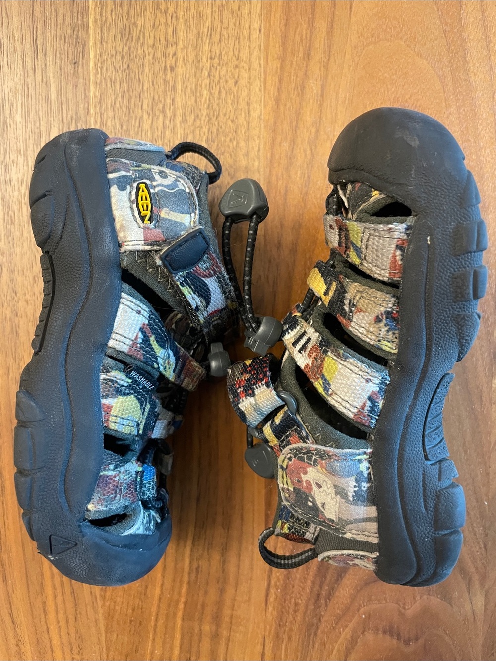 Keen Kids Multicolor Canvas Closed-Toe Sandals with Black Soles